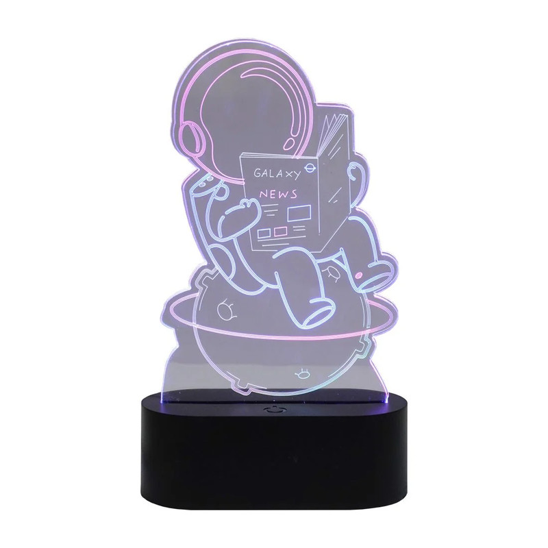 Led Neon 3D Spaceman Reading Shape - إضاءة